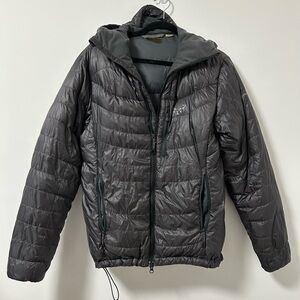 Dynafit perfect quantum Gray Puffer Jacket‎ with Hood men’s small